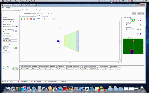 CCTV Lens calculation by JVSG software version 6.3 on Mac