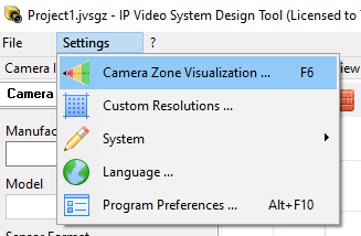 Camera Zone Visualization JVSG