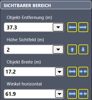 Sichtbarer Bereich des Objektivrechnersg