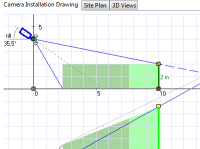 Endpoints to move camera up/down, or change FOV height, width or distance with the mouse on installation camera drawing