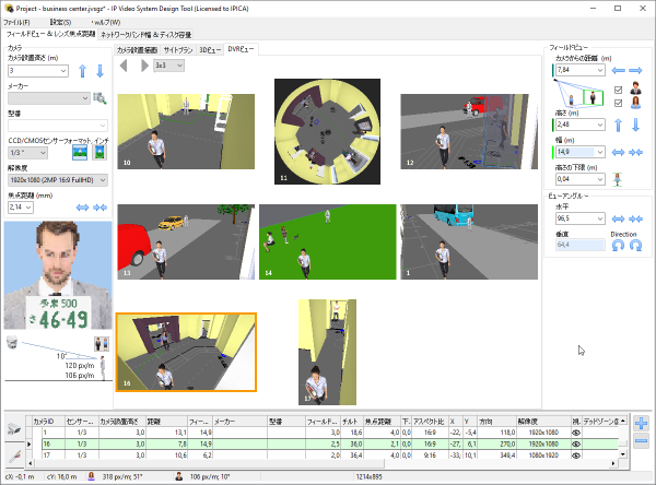 ビデオ監視システムの最適化と3Dモデリング