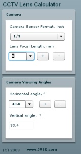 Online CCTV Lens Calculator